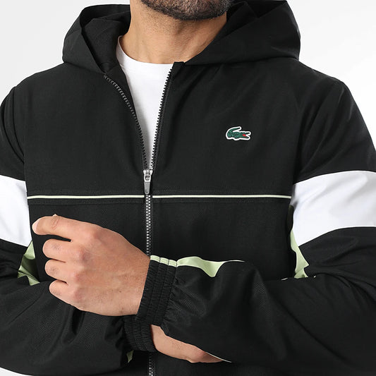 Ensemble de Survêtement Lacoste Sport Color-Block - (Noir & Menthe Givrée)