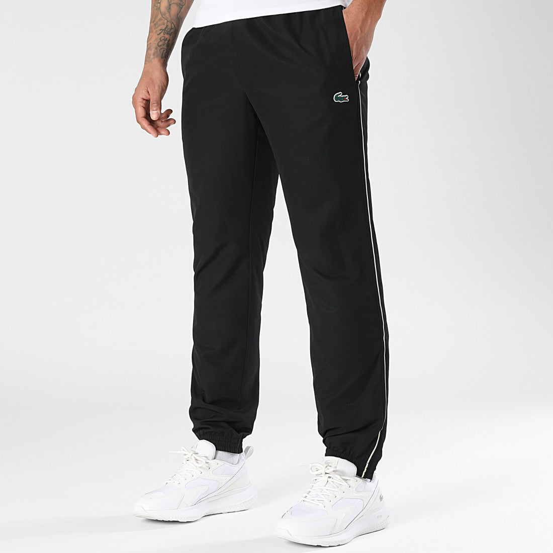 Ensemble de Survêtement Lacoste Sport Color-Block - (Noir & Menthe Givrée)